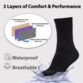 thumbnail image 2 of Calcetines de senderismo impermeables Advancent negros transpirables para Deportes acuáticos S M L XL, 2 of 6