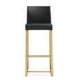 thumbnail image 4 of TOV Furniture Denmark Black Vegan Leather Barstool with Gold Legs - Set of 2, 4 of 10