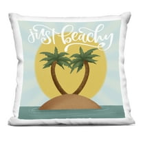 Stupell Industries Just Beachy Tropical Island Design by Sarah Hickman Throw Pillow