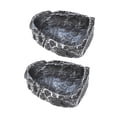thumbnail image 2 of 2pcs platos de agua reptiles alimentador de tazones de comida para camaleón tortuga de rana cuernos Rectángulo, 2 of 8