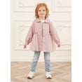 thumbnail image 4 of famuka Baby Girl Trench Coat Dress Toddlers Spring Fall Button Down Jacket with Tulle, 4 of 10