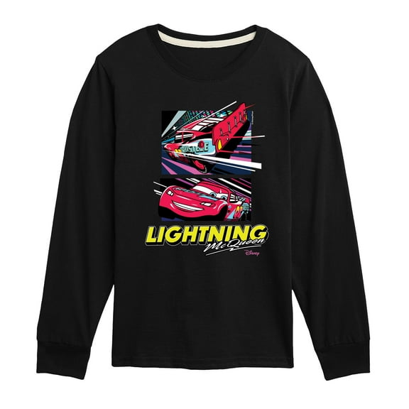 Cars - Under The Lights Lightning Mcqueen - Toddler & Youth Long Sleeve Graphic T-Shirt