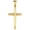 Yellow Gold, variant on JewelStop 14K Yellow Gold Finish Diamond Cut/Textured Cross Pendant-48.8mm X 27mm