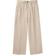 Boys Pleated Twill Pant-husky