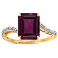 thumbnail image 2 of Star K � Octagon Emerald Cut Big Stone 10x8 Rhodolite Bypass solitaire ring, 2 of 9
