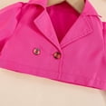 thumbnail image 5 of Lenpel Toddler Baby Girls' Clothes Newborn Infant Long Sleeve Lapel Jacket Strap Dress with Belt 2 Pcs Fall Outfits, 5 of 6
