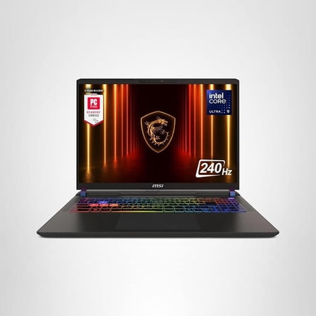 MSI Vector 16 HX AI 16 240Hz QHD  Gaming Laptop: Intel Core Ultra 9-275HX, NVIDIA Geforce RTX 5070Ti, 16GB DDR5, 1TB NVMe SSD, Thunderbolt 5, Wi-Fi 7, Win 11 Home: Cosmo Gray A2XWHG-211US