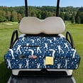 thumbnail image 2 of Psesaysky Universal Golf Cart Seat Covers for Club Car, Foldable, Washable, Breathable, Non-Slip Seat Towel Blanket with 4 Pockets for Golf Lovers, Blue, 2 of 8