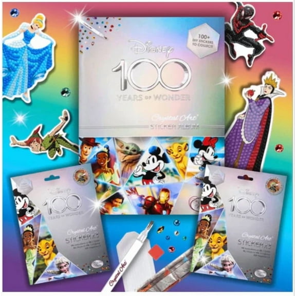 Craft Buddy Disney 100 Years of Wonder Crystal Art Sticker Starter Pack