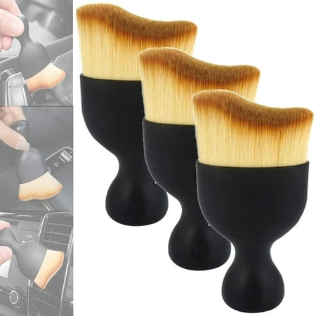 Car Cleaning Tool  Car Brush  Car Interior Cleaning Tool  High Density Ultra Soft Detail Brush  Auto Interior Dust Brush (3PCS)