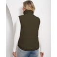 thumbnail image 3 of Czanzd Women's Corduroy Stand Collar Puffer Vest Warm Puffy Outerwear(Army-Green,M), 3 of 8