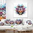 thumbnail image 4 of Designart Colorful Tiger in Glasses - Animal Throw Pillow - 16x16, 4 of 5