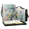 thumbnail image 3 of FOR U DESIGNS Daisy Hummingbird Bible Case for Girls Portable Sturdy Leather Bible Cover Size X-Large Wear Resistant Bible Bag with Handle Bible Bag for Women Organizer Bible Accessories, 3 of 7
