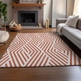 thumbnail image 6 of Addison Rugs Mayfield Washable Transitional Geometric Paprika Rectangle Rug, 3' x 5', 6 of 6