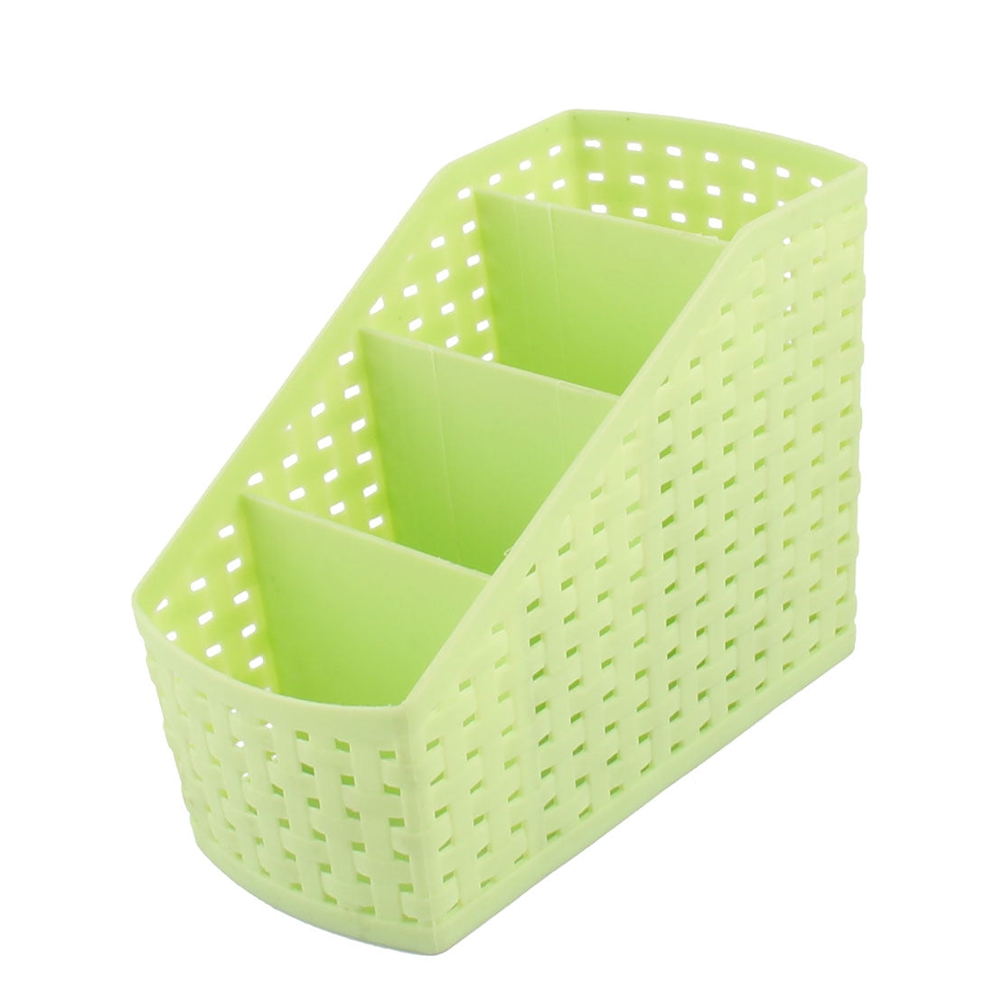 Unique Bargains Home Office Plastic Mesh 4 Compartment Pencil Remote