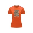 thumbnail image 1 of Playera Blusa Con Impresion De Oso LoverBear Con Fondo De Dinero Ropa De Mujer Juvenil Color Anaranjado Talla Chica Marca Emil SaEs, 1 of 4