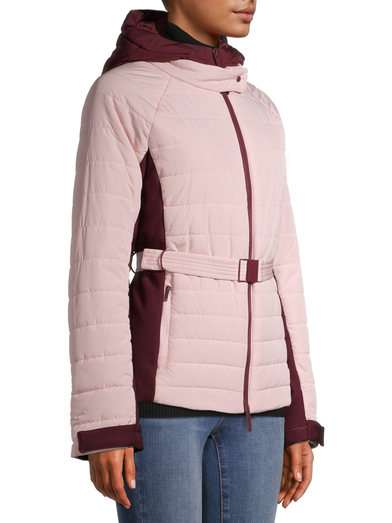 Swiss Tech Women's Belted Ski and Snowboard Jacket with Hood