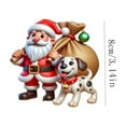 thumbnail image 3 of Nkmbld Christmas Tree Hanging Ornaments, Unique Santa Claus and Dog Pendant Decoration for Tree Walls Windows Doors Car Interiors Decors, Red, 3 of 6