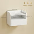 thumbnail image 3 of HOMCOM Set of 2 Floating Nightstand w/ Charging Station Bedside Table White, 3 of 10