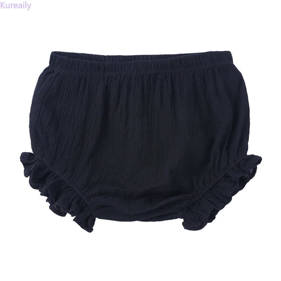 Kureaily Baby Girls Boys Solid Spring Summer Shorts Ruffle Clothes/ 18-24 Months/ Toddler (Black)