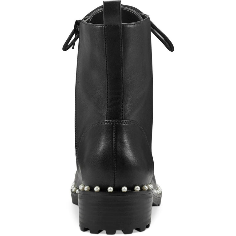 INC Womens Glynee Faux Leather Faux Pearls Ankle Boots Walmart