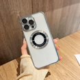 thumbnail image 2 of Magnetic Clear iPhone 14 Pro Max Case [Compatible with MagSafe] [Logo View] for Women & Men, Electroplating Process Full Camera Cover Protection Compatible with iPhone 14 Pro Max-Silver, 2 of 9