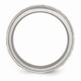 thumbnail image 2 of Titanium Polished And Hammered 6mm Ridged Edge Band (Size 10.5) Made In China tb238-10.5, 2 of 4