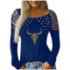 thumbnail image 1 of Blusa de manga larga con cuello redondo informal a la moda para mujer Pompotops gfhjh15416, 1 of 5