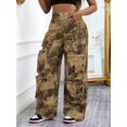 thumbnail image 2 of aPAY Jeans for Women Long Denim Cargo Pants Pants Retro Distressed Multi Pocket Design Regular Size, 2 of 6