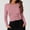 Pink women long sleeve ruched t shirt a1, variant on Kadlawus Long Sleeve Slim Fit Ruched T Shirt Women Round Neck Casual Basic Pullover Tee Soft Stretchy Cozy Layering Piece for Vacation Daily Wear, Army Green M
