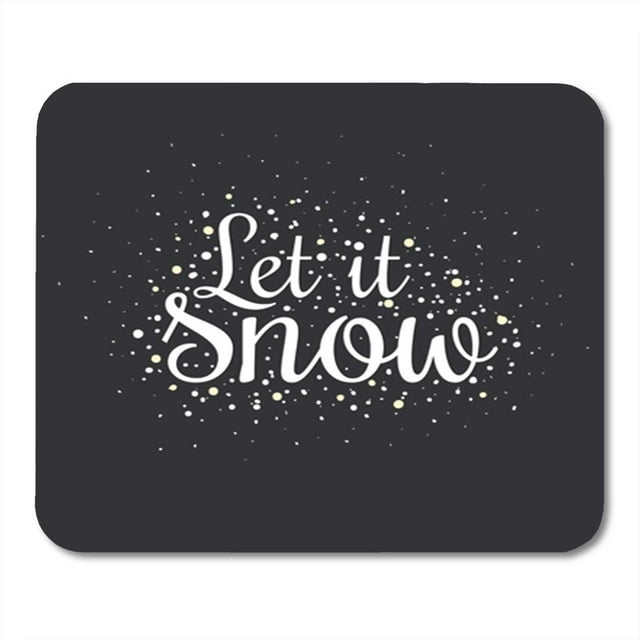 SIDONKU Christmas and New Year Calligraphic Typographic Greeting Winter Mousepad Mouse Pad Mouse Mat 9x10 inch