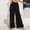 Black, variant on Idoravan Fashion Women Summer Casual Loose Pocket Solid Trousers Wide Leg Pants