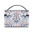 thumbnail image 4 of DIXRUYEE Train Case Cosmetics Organizer Fashion Noble Horse Motif Printed Size: 9x6.2x6.5 in, 4 of 5