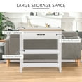 thumbnail image 5 of HomCom Modern Style Sofa Console Entry Hallway Table with Multifunctional Design, Sturdy Build, and Large Storage, White, 5 of 8