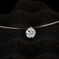 thumbnail image 2 of Collar de cristal brillante para mujer, colgante de circón transparente, línea de pesca Invisible, joyería de clavícula, Gargantilla, 2 of 4