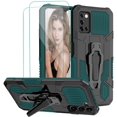 thumbnail image 1 of FFIY Samsung Galaxy A03S Case with Screen Protector [2Pack], Dual Layer Protective Shockproof Military-Grade with Belt Clip [Magnetic Car Mount Feature] for Samsung A03S Case (Black), 1 of 7