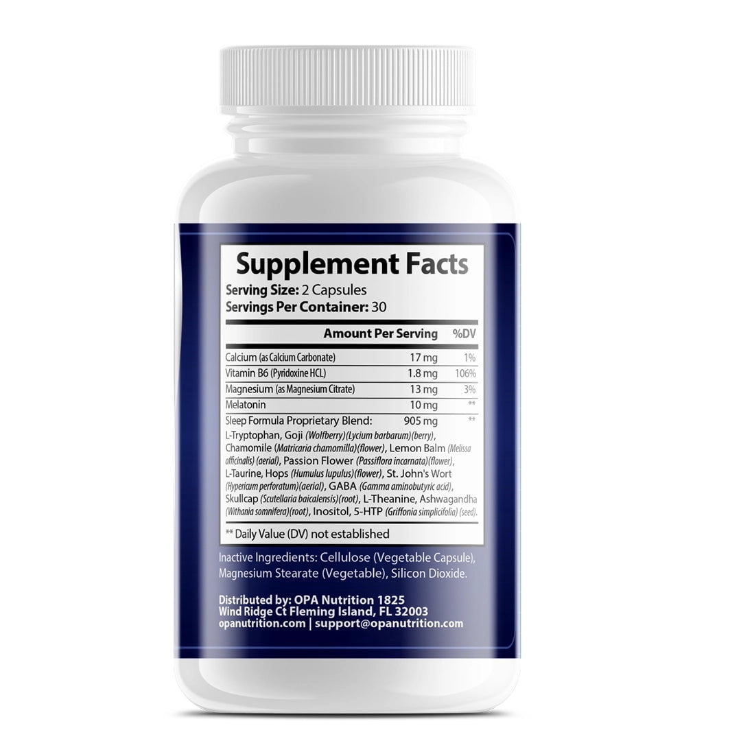 OPA Sleep Herbal Melatonin Relaxation Complex – 60ct