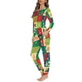 thumbnail image 3 of Renewold Merry Christmas Pajama Set for Women with 2XL Pullover Top and PJ Pants Santa Hat Gingerbread Man Family Sleepwear 2 PCS Comfy Nightwear Clothing,Buffalo Grid, 3 of 5