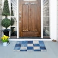 thumbnail image 5 of Yayeee Doormat for Indoor Entrance 32" x 20" Non Slippery Floor Rug, Blue and Gray Plaid Pattern, 5 of 8