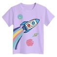 thumbnail image 4 of Hessimy Boys' Short Sleeve Solid Crew Neck T-shirt, Soft, Comfortable, Relaxed Fit,Solid Tee(Purple,2-3 Years), 4 of 4
