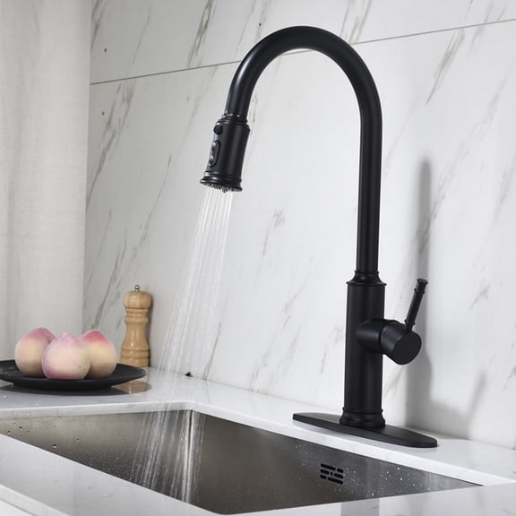 UWR-Nite Kitchen Sink Faucet with Pull Down Sprayer Single Handle Kitchen Faucets 360 Swivel High Arc Home Stainless Steal Faucets