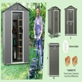thumbnail image 6 of Spaco 6 x 4 Feet Galvanized Steel Storage Shed with Lockable Sliding Doors, Multipurpose Storage Shed for Outdoor as Backyard, Garden, Patio, Lawn, Gray, 6 of 16