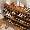 thumbnail image 4 of RichYa Shoe Cabinet with 4 Flip Drawers Freestanding Shoe Rack for Entryway Hallway Living Room Antique Colour, 4 of 7