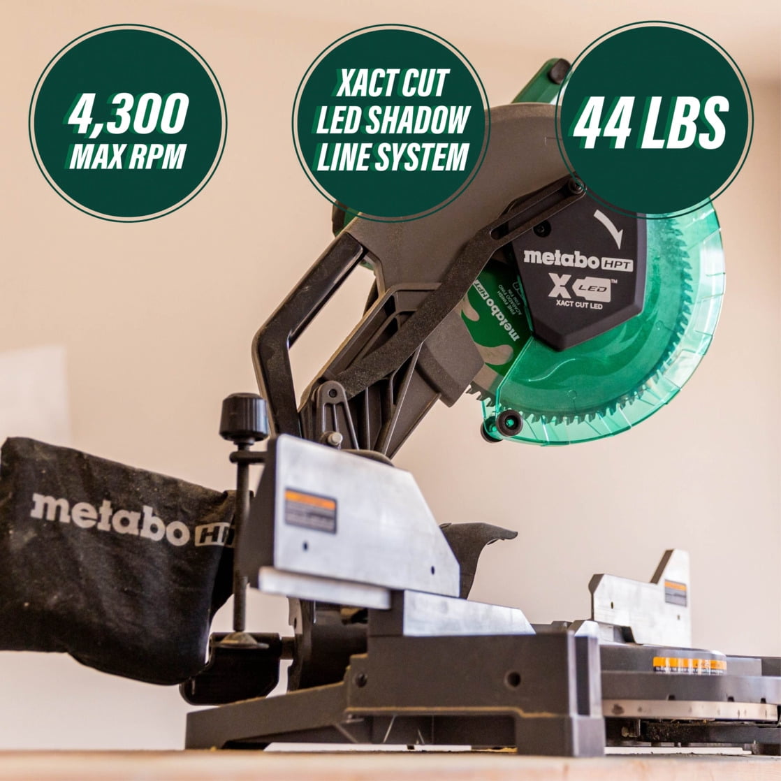 Metabo HPT 12-In Dual Bevel Compound Miter Saw, C12FDHB