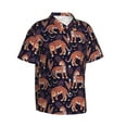 thumbnail image 2 of Daiia Leopard Print Hawaiian Shirt for Men Gentle Cotton Regular Short Sleeve Casual-Medium, 2 of 9