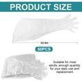 thumbnail image 2 of 50Pcs Disposable Long Plastic Gloves,33.5In Clear Field Dressing Gloves,Durable Veterinary Gloves for Veterinarians Deer Cleaning, 2 of 6