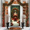thumbnail image 4 of Christmas Door Cover Santa Claus Design, Festive Holiday Door Curtain, Durable Polyester Decor for Home Entrance, Wall, Table Party Decoration, Easy to Install for Christmas Party Decor 35 X 71 Inch, 4 of 7