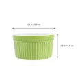 thumbnail image 4 of EeaseMX 5 cuencos de cerámica para hornear, resistentes a altas temperaturas, de mimbre, sin asas, para postre, pequeños, para cocina casera (verde), 4 of 7