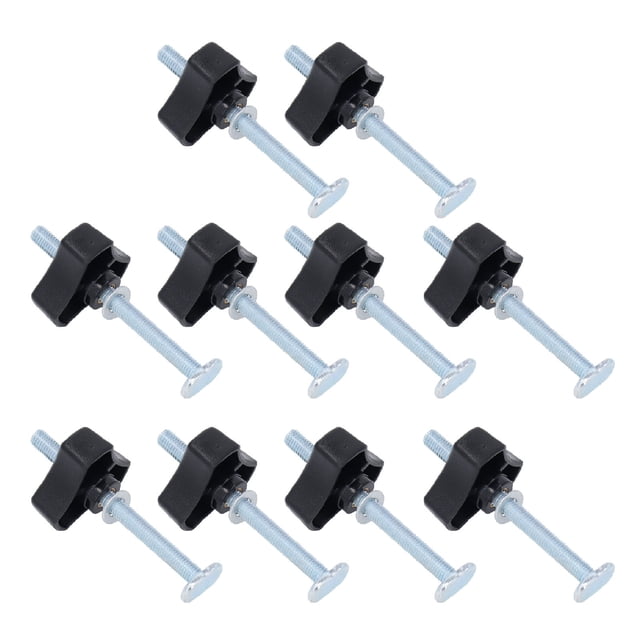 Kit de 10 Pcs de Boulons et Manchons en Acier Inoxydable - Boulons Filetés en T M8*100mm avec Écrous et Rondelles Assortis, Solution de Serrage Robuste pour le Travail du Bois, Fixation et Localisation de Pièces Métalliques
