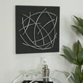 thumbnail image 2 of CosmoLiving by Cosmopolitan Black Metal Overlapping Lines Abstract Wall Decor with Black Backing, 2 of 7